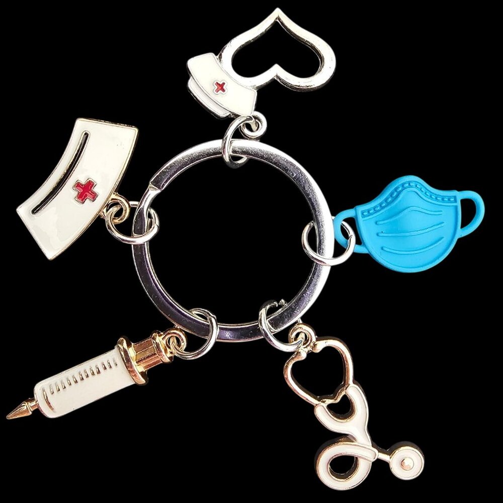Nurse Keychain Bag Backpack Charm Practitioner Student Graduation Thank You
